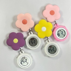 Retractable Funky Lovely Cartoon Digital Nurse Fob Watches