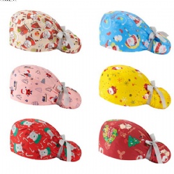 Long Hair Christmas Scrub Caps
