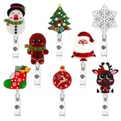 Christmas Retractable Badge Reel