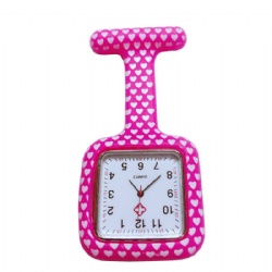 Printed Square Silicone Nurse Fob Watches